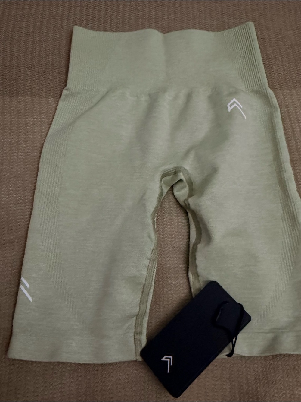 Women’s  High-Waist Seamless Shorts in Light Sage - Brand: